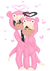 Slowpoke couple painterly