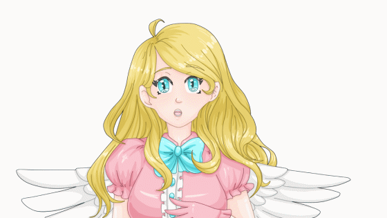 A cell shaded gif of Cream singing, in K-ON moe style.